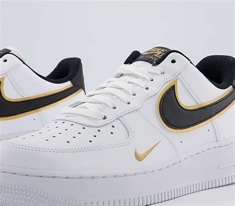 nike air force schwarz weiß gold|nike air force 1 gold shoes.